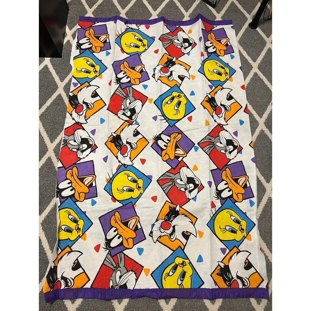 Vintage‎ Looney Tunes 1994 Toddler Blanket Bedspread 45